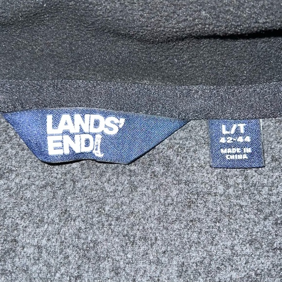 Lands End Men’s Fleece Quarter Zip Sweatshirt Size L - Picture 4 of 5